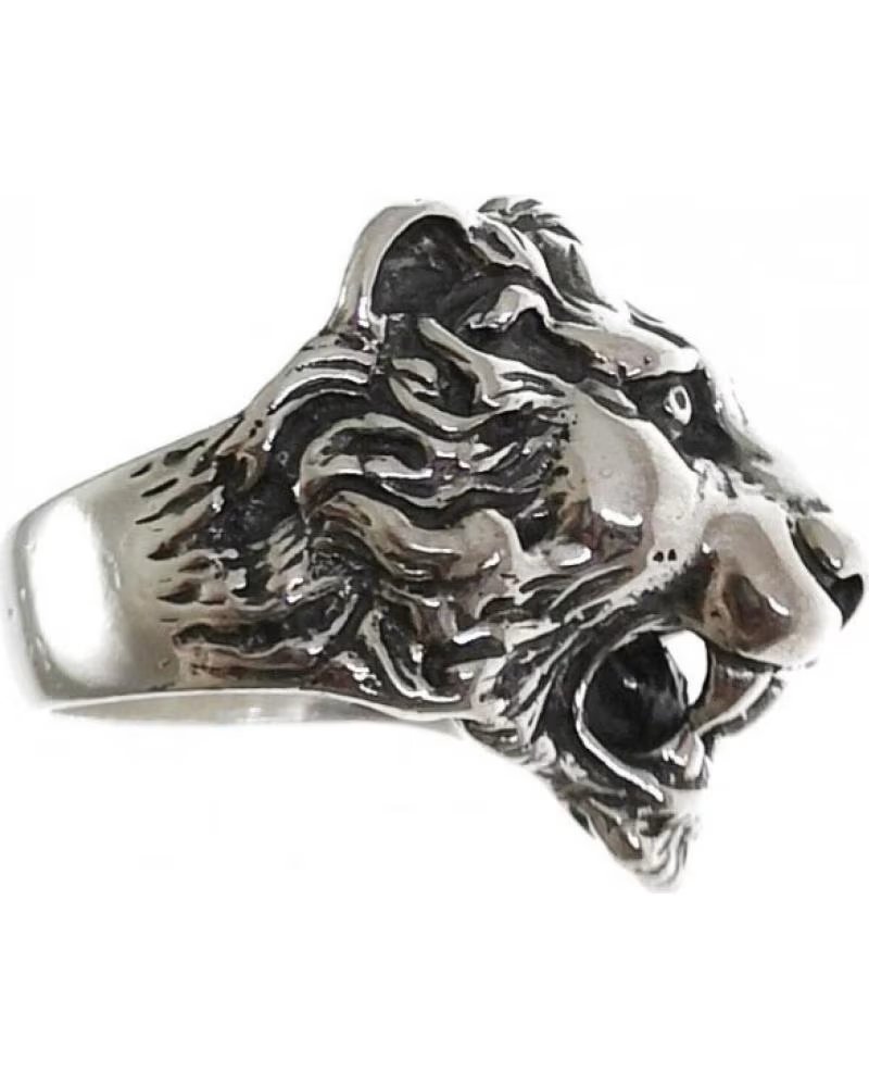 MINOPLATA ANILLO CABEZA DE LEON 3 CM DE PLATA ENVEJECIDA PARA HOMBRE
