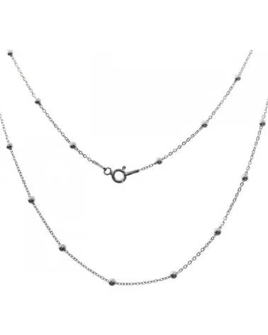 MINOPLATA GARGANTILLA CORTA DE PLATA DE PRIMERA LEY Y BOLAS - 45 CM LA