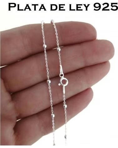 MINOPLATA GARGANTILLA CORTA DE PLATA DE PRIMERA LEY Y BOLAS - 45 CM LA