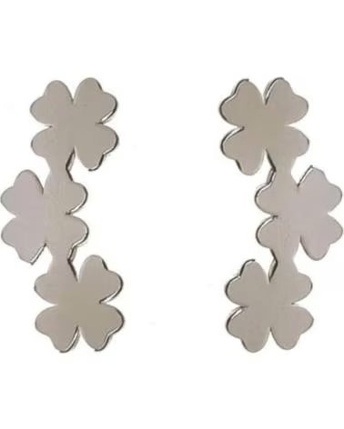 MINOPLATA PENDIENTES TREPADORES TREBOLES DE LA SUERTE DE PLATA DE LEY