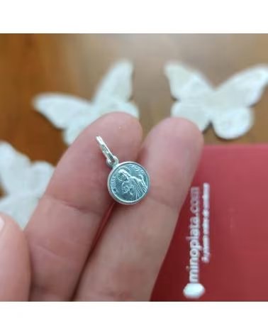 MINOPLATA MEDALLA SAN JUDAS TADEO DE PLATA DE LEY 925 10MM