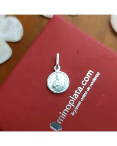 MINOPLATA MEDALLA SAN JUDAS TADEO DE PLATA DE LEY 925 10MM
