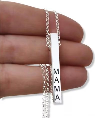 MINOPLATA GARGANTILLA TUBO MAMA DE PLATA DE LEY 925