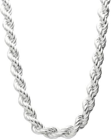 MINOPLATA CADENA CORDON SALOMONICO HUECO PLATA UNISEX 50CM Y 8MM GROSO