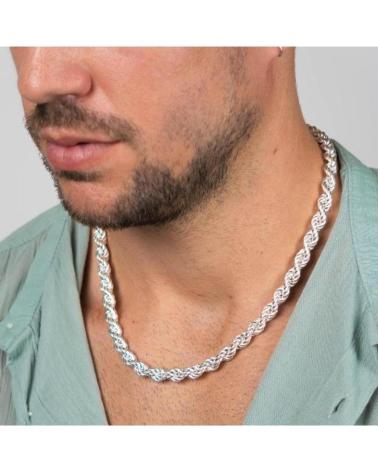 MINOPLATA CADENA CORDON SALOMONICO HUECO PLATA UNISEX 50CM Y 8MM GROSO