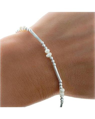 MINOPLATA PULSERA BOLAS Y PIEZAS DE PLATA DE LEY CON PERLAS CULTIVADAS