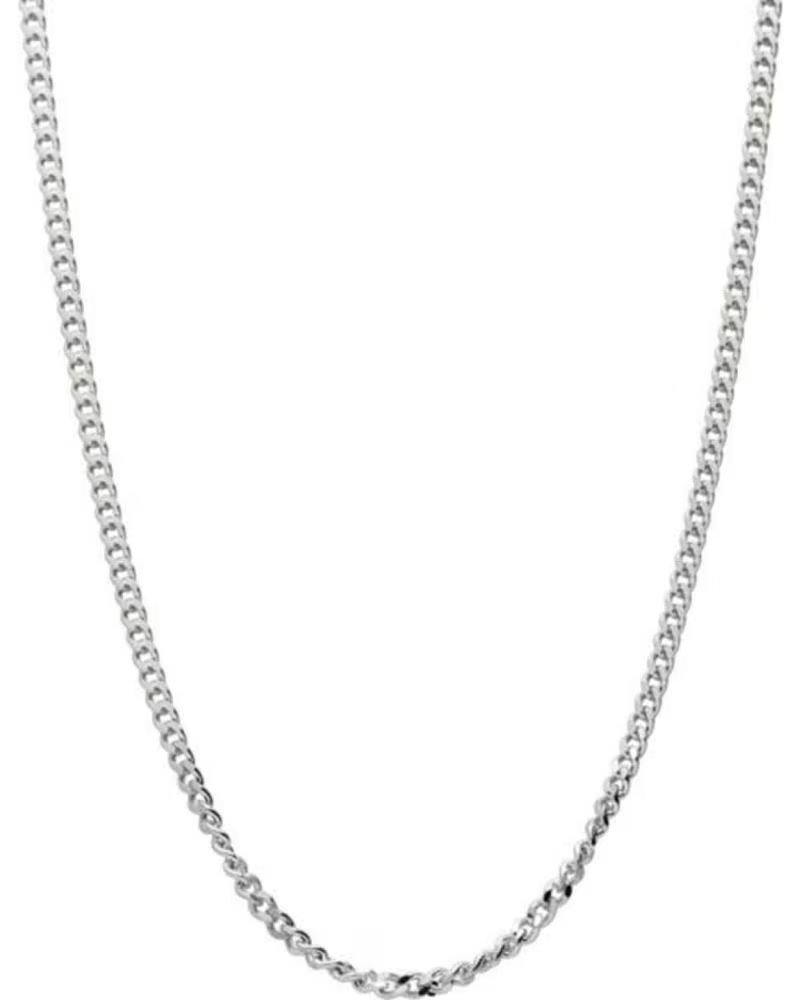 MINOPLATA CADENA BARBADA DE PLATA DE LEY RODIADA 50CM