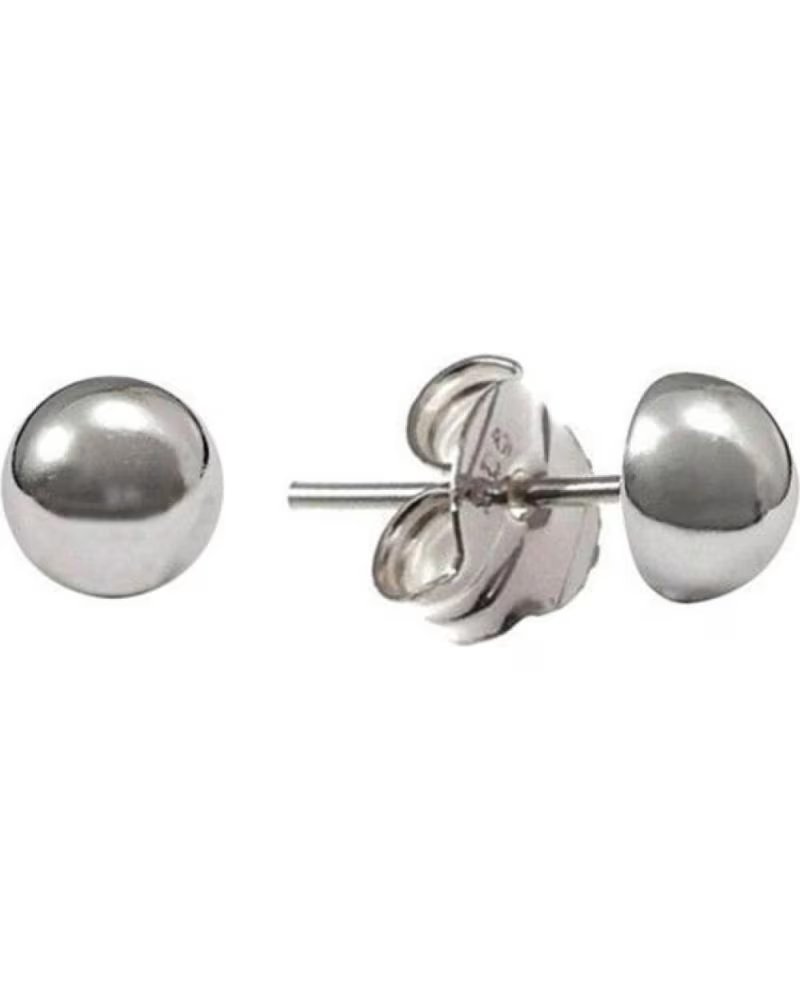 MINOPLATA PENDIENTES MEDIA BOLA 7MM DE PLATA DE LEY