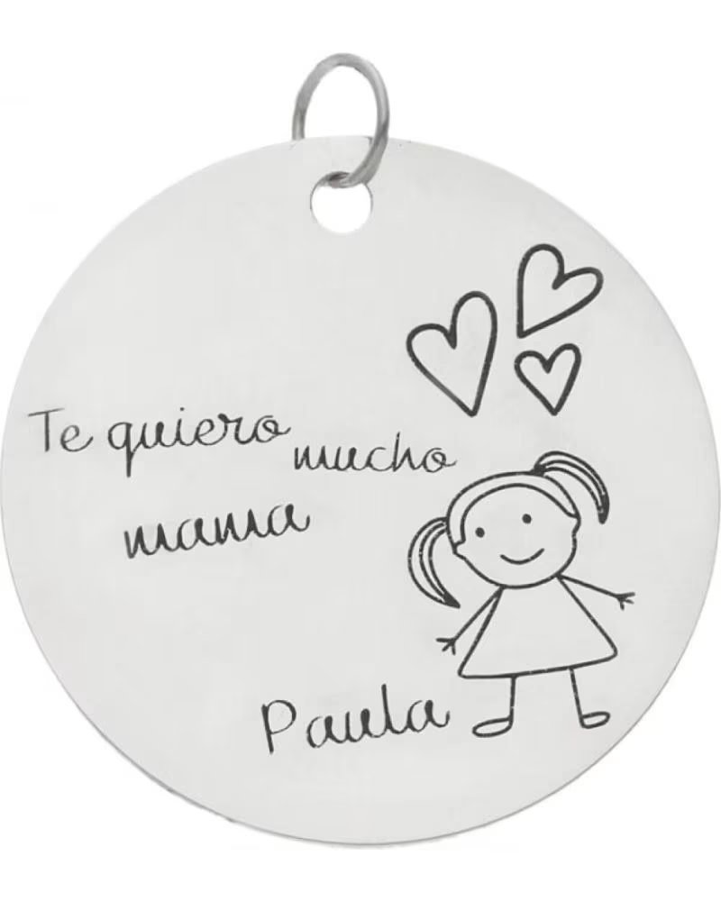 MINOPLATA COLGANTE DIBUJASUENOS DE PLATA DE LEY 23MM