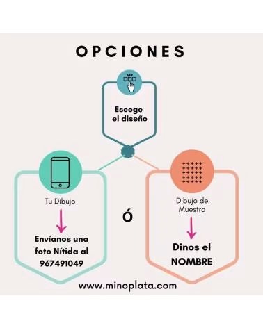 MINOPLATA COLGANTE DIBUJASUENOS DE PLATA DE LEY 23MM
