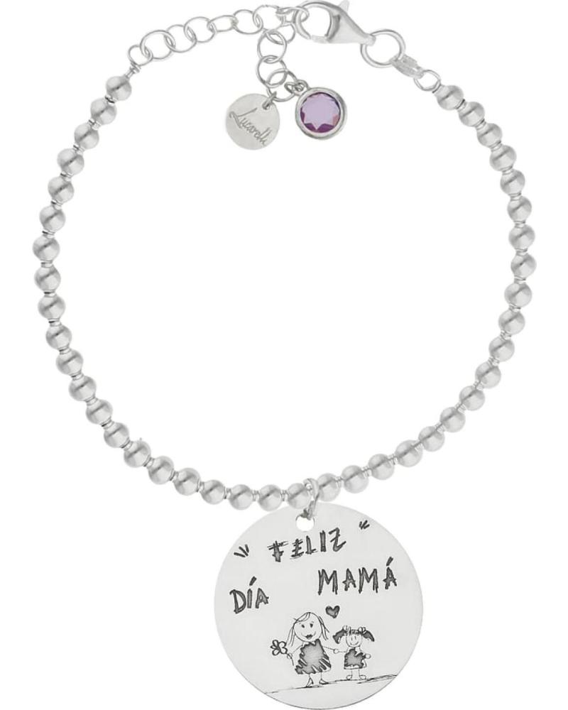 MINOPLATA PULSERA BOLAS CON COLGANTE PERSONALIZADO 23MM DE PLATA DE LE