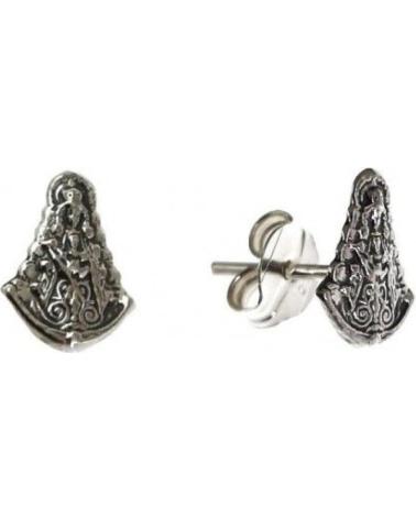 MINOPLATA PENDIENTES PEQUENOS VIRGEN DEL ROCIO DE PLATA ENVEJECIDA