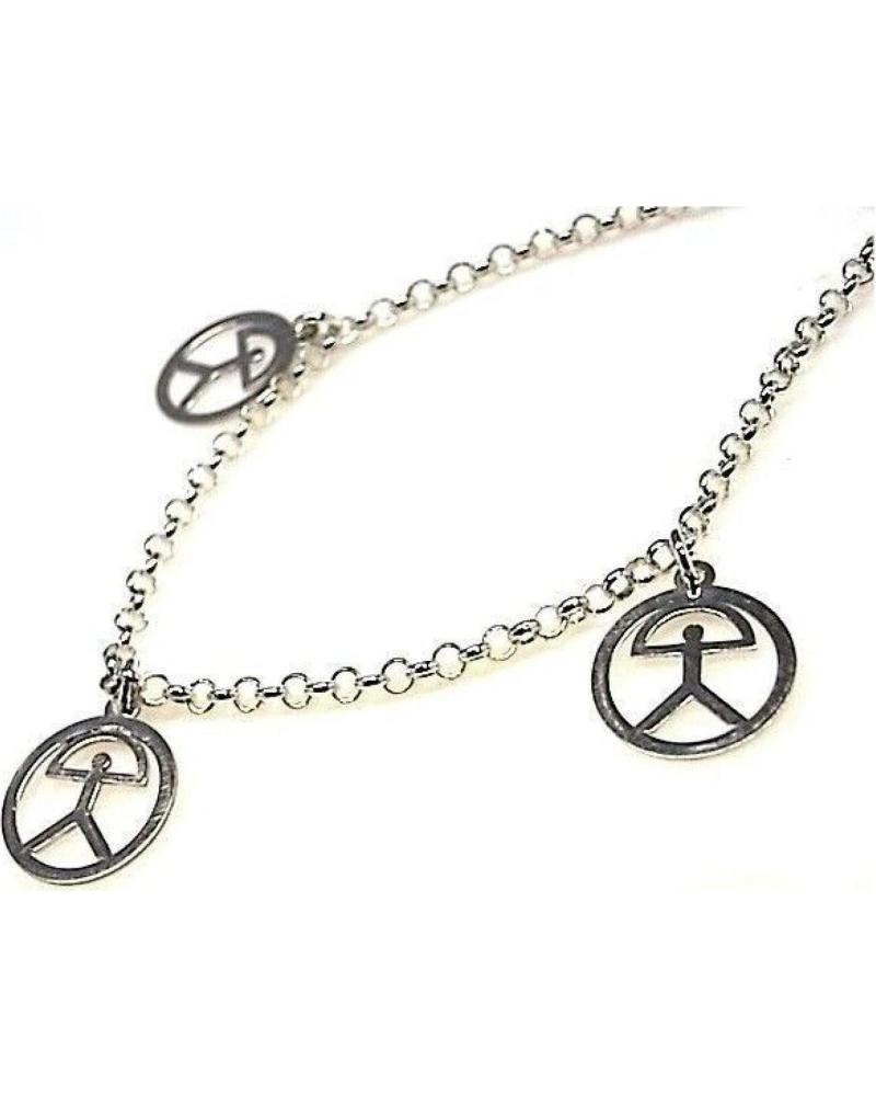 MINOPLATA PULSERA TOBILLERA CON INDALOS COLGANTES DE PLATA DE LEY