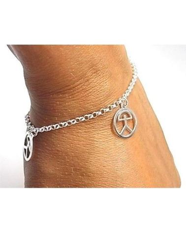 MINOPLATA PULSERA TOBILLERA CON INDALOS COLGANTES DE PLATA DE LEY
