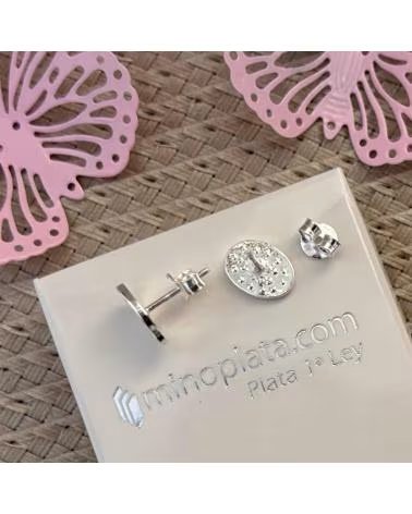 MINOPLATA PENDIENTES VIRGEN MILAGROSA DE PLATA DE LEY