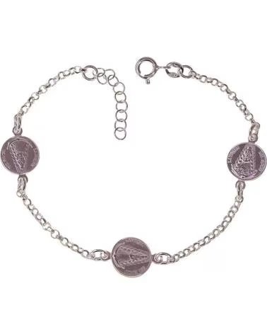MINOPLATA PULSERA VIRGEN DEL ROCIO DE PLATA DE LEY
