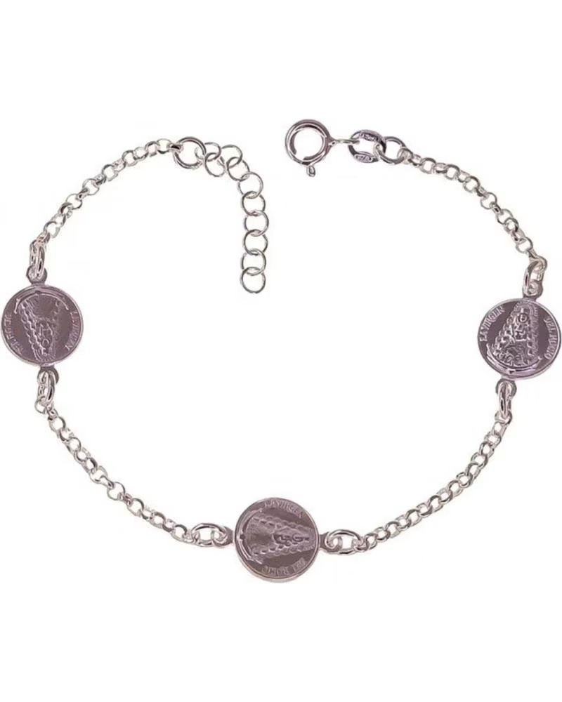 MINOPLATA PULSERA VIRGEN DEL ROCIO DE PLATA DE LEY