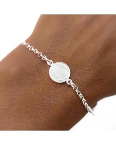 MINOPLATA PULSERA VIRGEN DEL ROCIO DE PLATA DE LEY