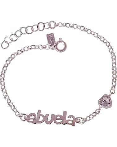 MINOPLATA PULSERA ABUELA DE PLATA DE LEY CORAZON CON CIRCONITA