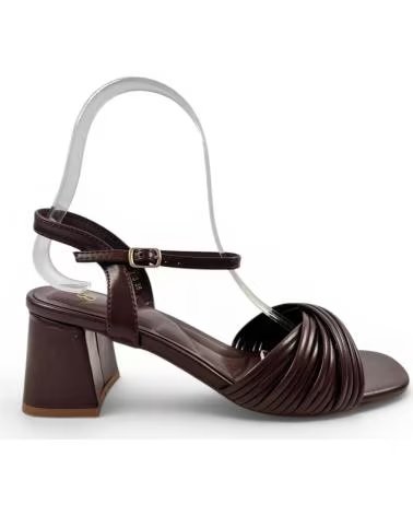 TIMBOS SANDALIA VESTIR TACON ANCHO COLOR MARRON 132768 MARRóN