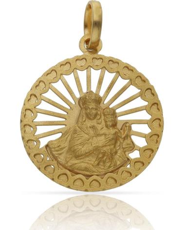 MINOPLATA MEDALLA VIRGEN DEL CARMEN DE PLATA DE LEY CHAPADA EN ORO 25M