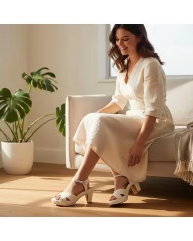 TIMBOS SANDÁLIA DE SALTO 132759 BRANCO BLANCO