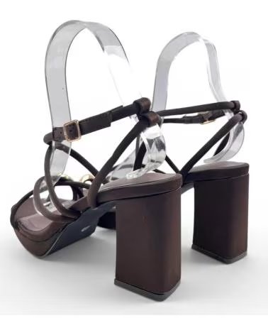 TIMBOS SANDALE HABILLÉE À TALON LARGE NEGRO