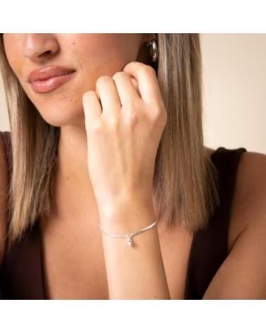MINOPLATA PULSERA CORAZON CADENA SERPIENTE Y FORZADA DE PLATA DE LEY 9