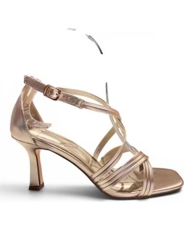 TIMBOS SANDALE À TALONS DE SOIRÉE EN OR AMARILLO