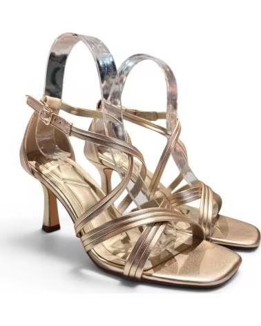 TIMBOS SANDALE À TALONS DE SOIRÉE EN OR AMARILLO