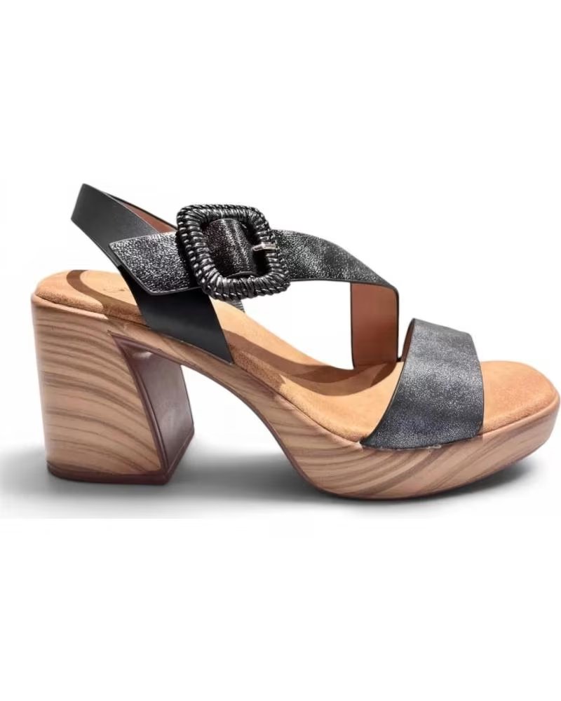TIMBOS SANDÁLIA SALTO MADEIRA 132645 PRETO NEGRO