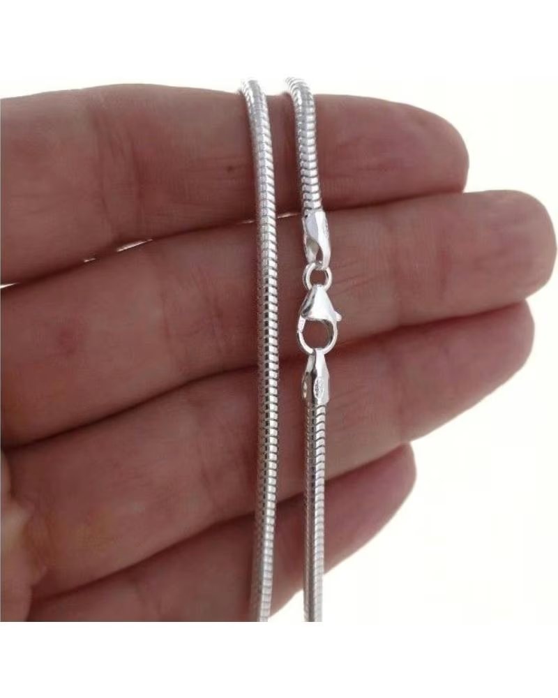 MINOPLATA CADENA COLA DE TOPO 45CM Y 2 8MM DE PLATA DE LEY 925