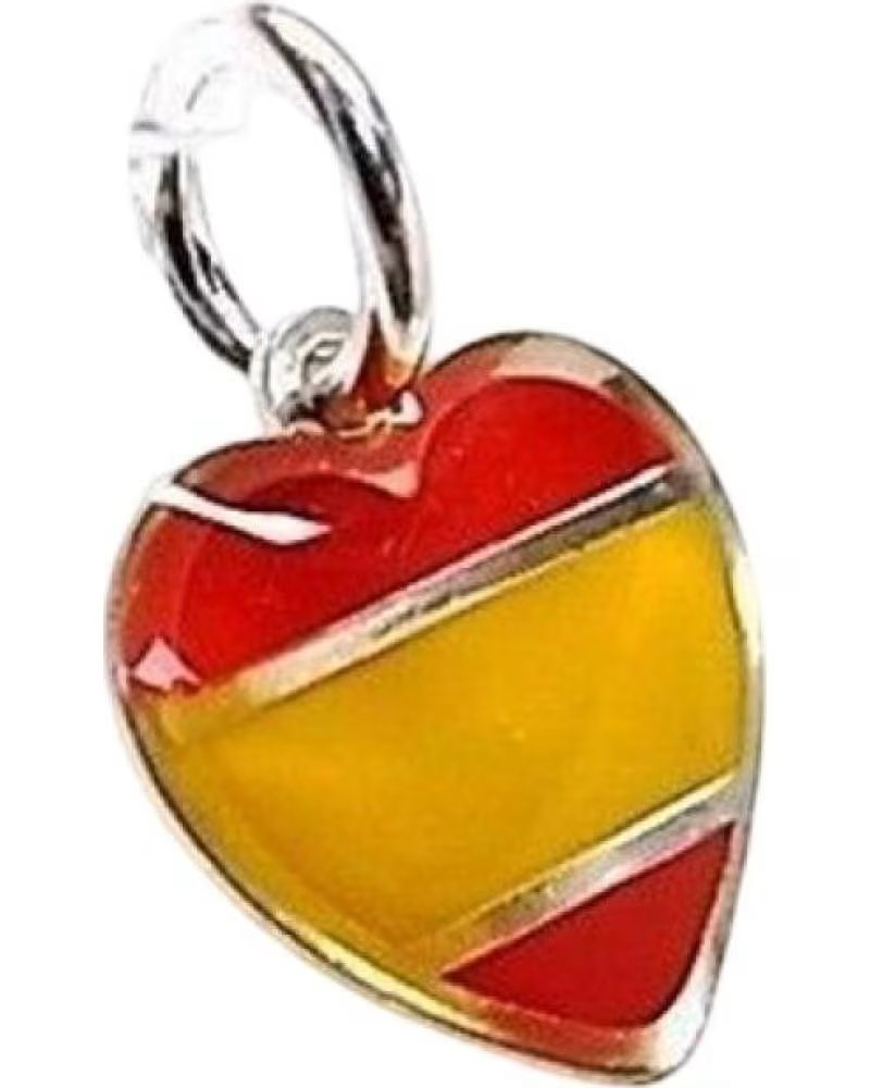 MINOPLATA COLGANTE CORAZON BANDERA DE ESPANA DE PLATA DE LEY 925