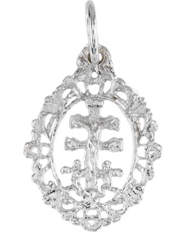 MINOPLATA MEDALLA CRUZ DE CARAVACA CALADA DE PLATA DE LEY 925