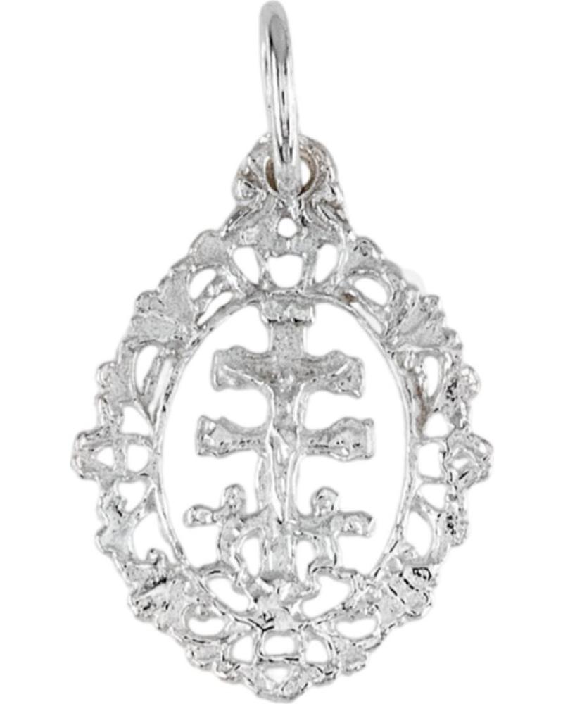 MINOPLATA MEDALLA CRUZ DE CARAVACA CALADA DE PLATA DE LEY 925