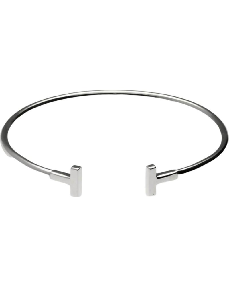 MINOPLATA PULSERA BRAZALETE REMATES T LISA DE PLATA DE LEY RODIADA