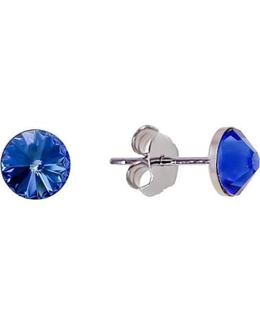 MINOPLATA PENDIENTES DE PLATA DE LEY CON CRISTAL SW AZUL INTENSO