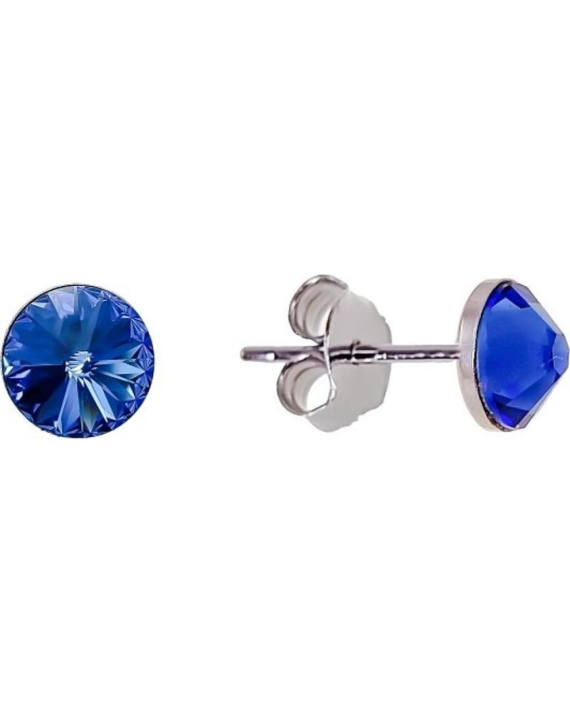 MINOPLATA PENDIENTES DE PLATA DE LEY CON CRISTAL SW AZUL INTENSO
