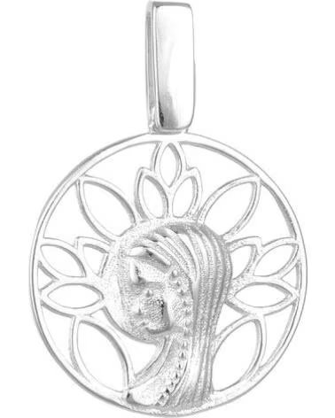 MINOPLATA MEDALLA CALADA VIRGEN NINA DE PLATA DE LEY RODIADA