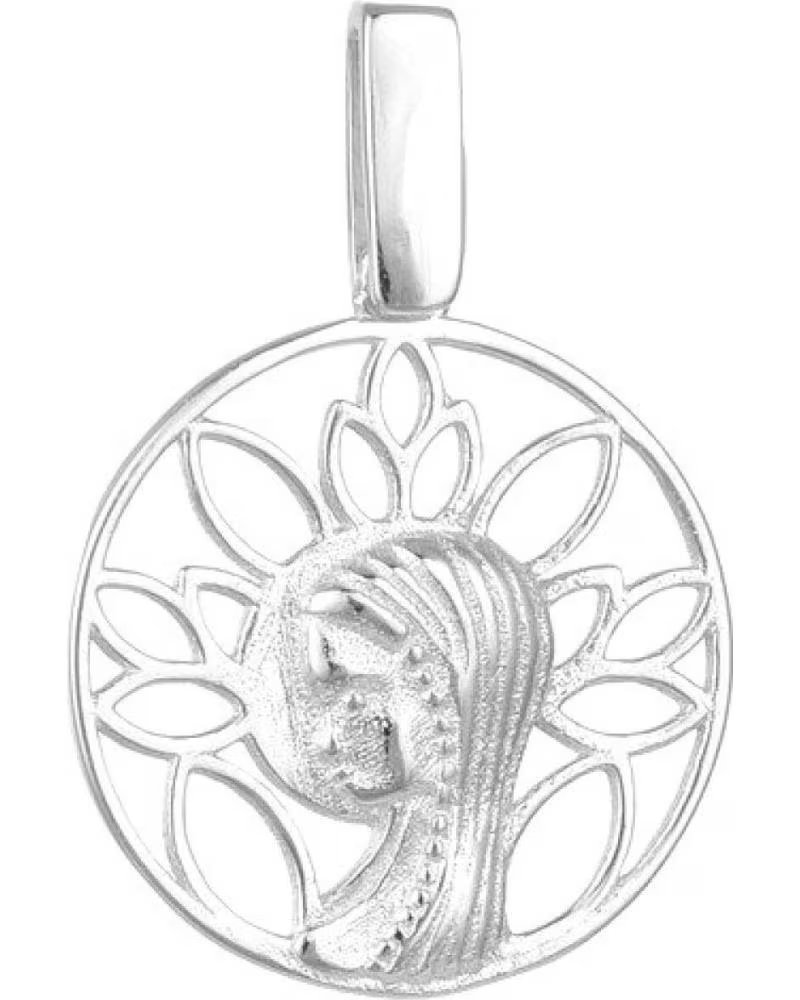 MINOPLATA MEDALLA CALADA VIRGEN NINA DE PLATA DE LEY RODIADA