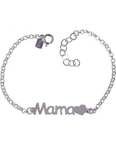 MINOPLATA PULSERA MAMA CORAZON DE PLATA DE LEY 925
