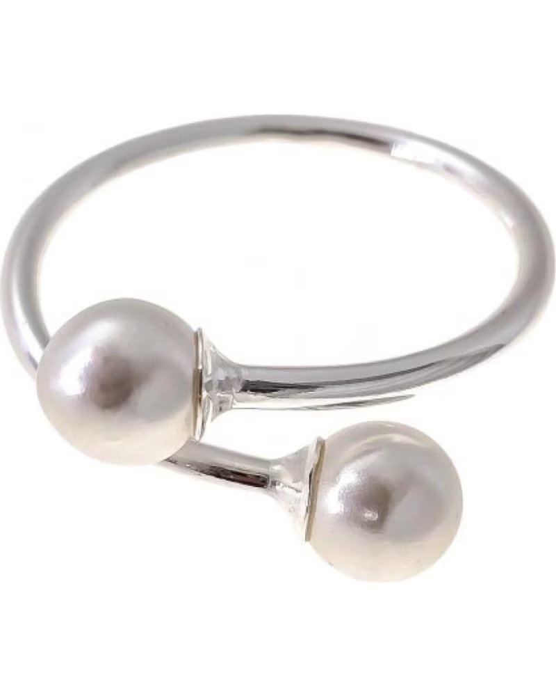 MINOPLATA ANILLO AJUSTABLE PERLAS EN PLATA DE LEY 925