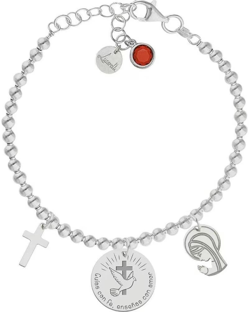 MINOPLATA PULSERA PROFESORA DE RELIGION DE PLATA DE LEY 925 PERSONALIZ