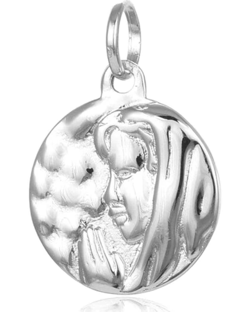 MINOPLATA MEDALLA VIRGEN NINA MODERNA EN PLATA DE LEY 925