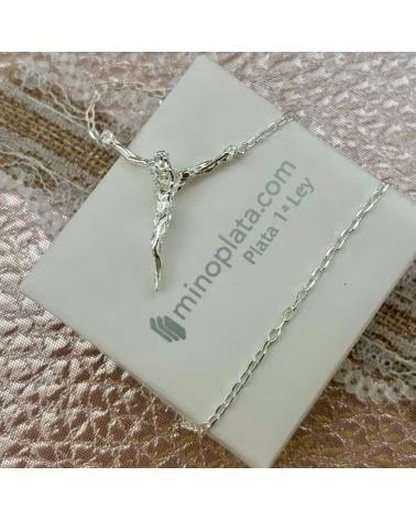 MINOPLATA GARGANTILLA CRISTO DE DALI EN PLATA DE LEY 925