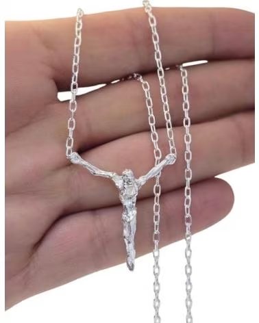 MINOPLATA GARGANTILLA CRISTO DE DALI EN PLATA DE LEY 925