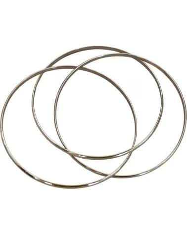 MINOPLATA TRIO DE PULSERAS MEDIA CANA LISA 3MM DE PLATA DE LEY 925