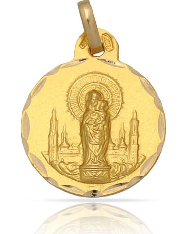 MINOPLATA MEDALLA VIRGEN DEL PILAR BASILICA 17MM DE PLATA DE LEY CHAPA