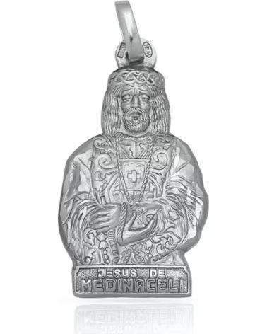 MINOPLATA MEDALLA SILUETA CRISTO DE MEDINACELI DE PLATA DE LEY 925 13X