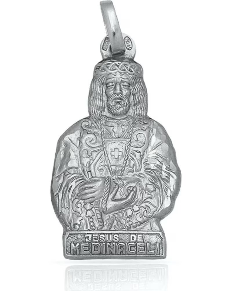MINOPLATA MEDALLA SILUETA CRISTO DE MEDINACELI DE PLATA DE LEY 925 13X